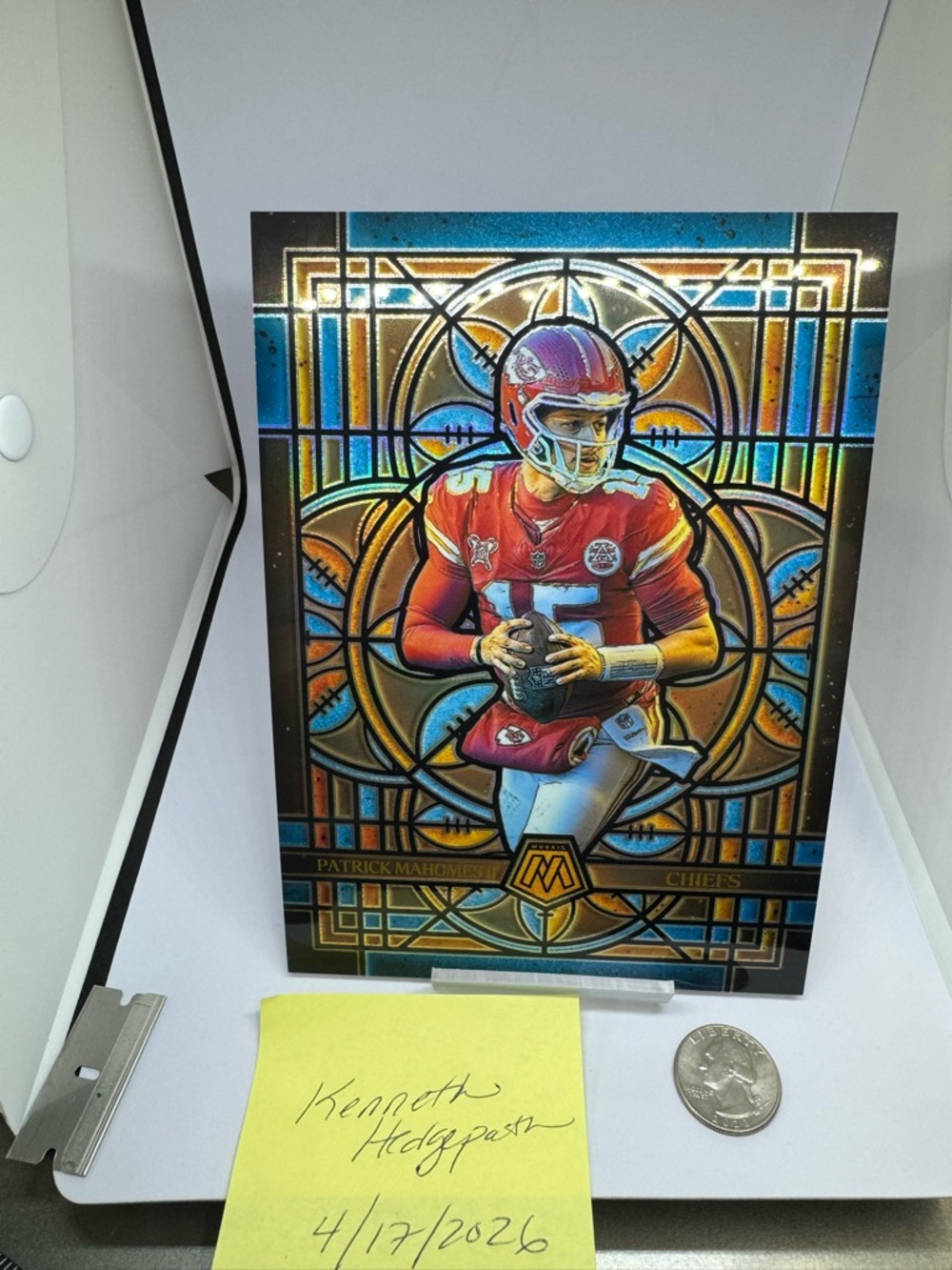 Patrick Mahomes stained glass Mose Art Print Jumbo